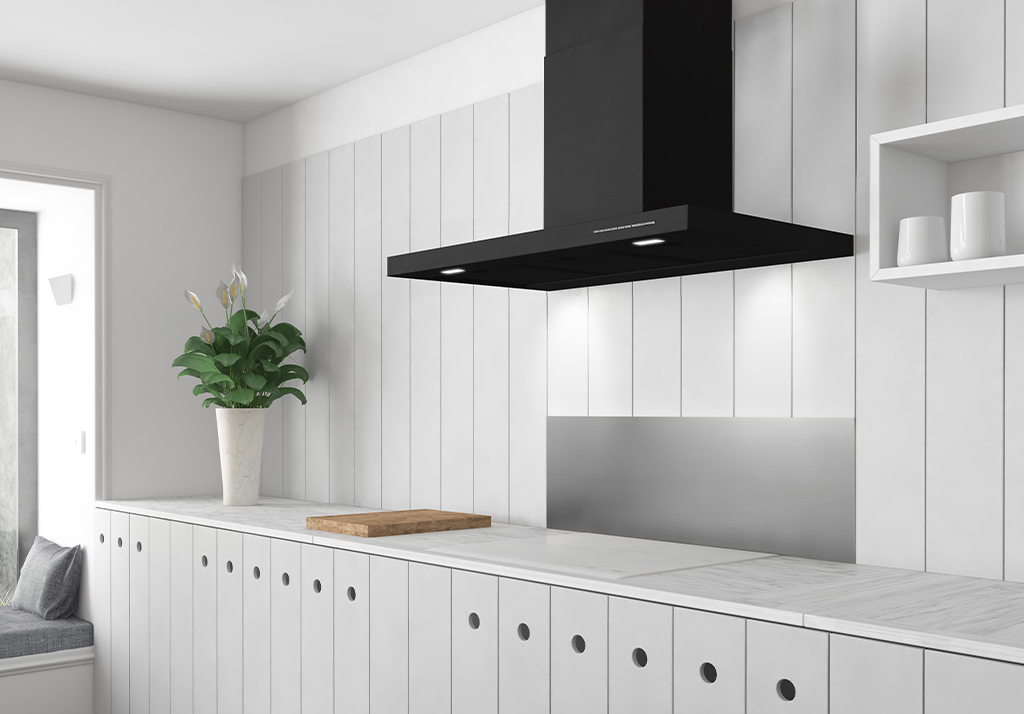 Campanas de cocina de Pared Black Mural Negro